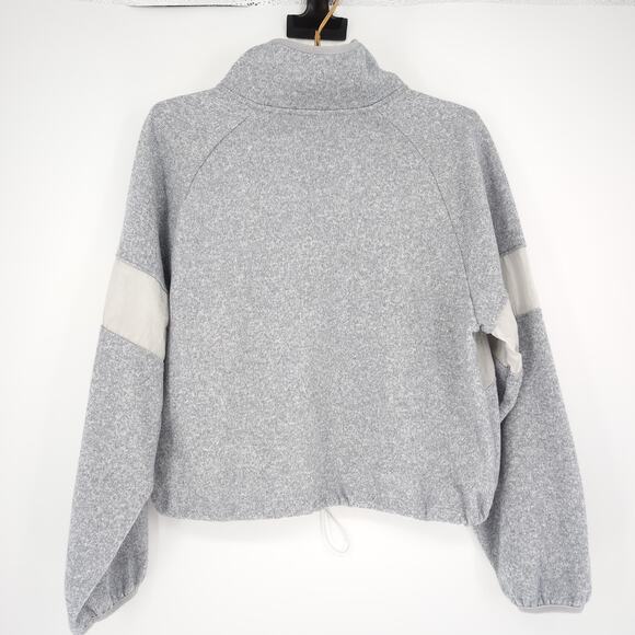 Victoria Secret PINK Grey/Gray Half Zip Cropped Fleece Sweatshirt - Size M - GUC - Picture 8 of 11